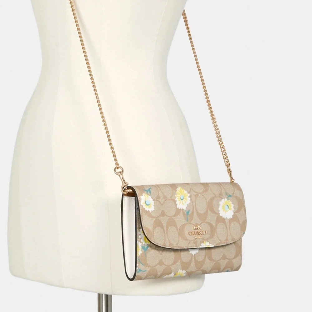 COACH Gemma Clutch Crossbody In Signature Canvas With Daisy Print
